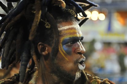 Uno de los componentes de la escuela de samba Beija Flor de Nilópolis.