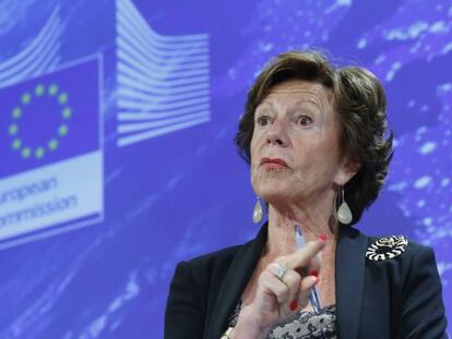 La vicepresidenta de la Comisión, Neelie Kroes.