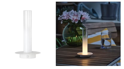 Sail -shaped table lamp.