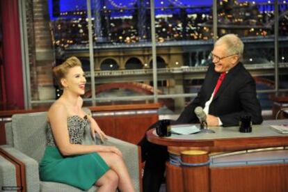 La actriz Scarlett Johansson también ha pasado por el sillón de Letterman.