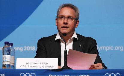 Matthieu Reeb en conferencia de prensa esta viernes en Corea del Sur.