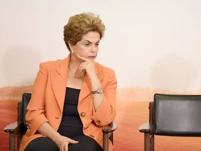 A presidenta Dilma em evento no Palácio do Planalto.