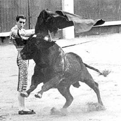 Manolete, durante una corrida celebrada en la plaza de Las Ventas.