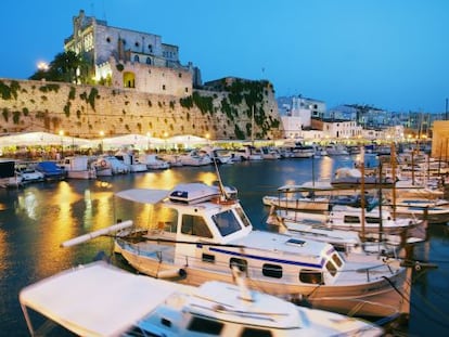 Puerto de Ciudadela, en la isla de Menorca.