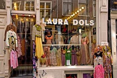 La tienda de ropa <i>vintage</i> Laura Dols, en el barrio de Jordaan de Ámsterdam.