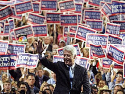 Bill Clinton, durante la convención demócrata de Boston en julio pasado.