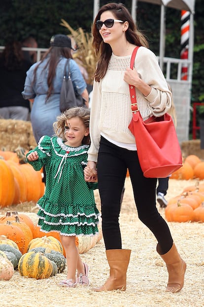 Michelle Monaghan tampoco quiere que su hija se pierda la muestra de calabazas.