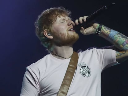 Ed Sheeran, en un concierto en Lisboa, el 1 de junio. 