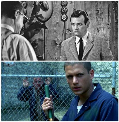 <strong> Similitudes entre ambas series. </strong> Dos condenados injustamente a muerte y la misma huida tras escapar de la cárcel: la de Richard Kimble en 'El fugitivo' (1963-1967) y la de Lincoln Burrows en 'Prison Break' (2005-2017), con ayuda de su hermano Michael Scofield. </p> <strong> Cualquier tiempo pasado fue mejor. </strong> La premisa de 'Prison Break' era bien buena: Michael, ingeniero, se tatuaba el mapa de Fox River en el cuerpo y liberaba a su hermano, destapando una inquietante conspiración. Pero se alargó, convirtiéndose para sorpresa del espectador en la nueva 'El fugitivo'. Hasta contó con el manco T-Bag, que parecía un guiño al hombre sin brazo que busca Kimble como único testigo de su inocencia. Mucho mejor acompañar a Kimble en 'El fugitivo', interactuando con gente nueva en cada episodio a los que confesar su delicado secreto. Normal que el final de 'El fugitivo' se convirtiera en el episodio más visto de la historia de las series superado solo por 'Dallas' en 1980.