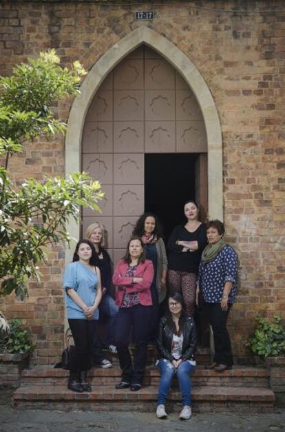 Mujeres del equipo de Católicas por el derecho a decidir, en Bogotá.