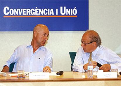 Pujol, junto a Duran Lleida, durante la reunión.