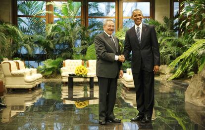 President Barack Obama with his Cuban counterpart Raúl Castro.