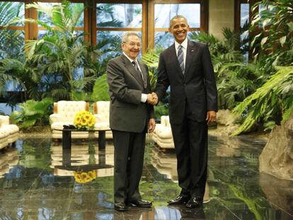 President Barack Obama with his Cuban counterpart Raúl Castro.