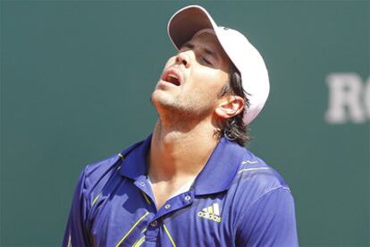 Verdasco se lamenta durante la final de Montecarlo.