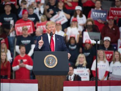El presidente Donald Trump, en un acto de campaña en Pensilvania, el pasado 10 de diciembre.