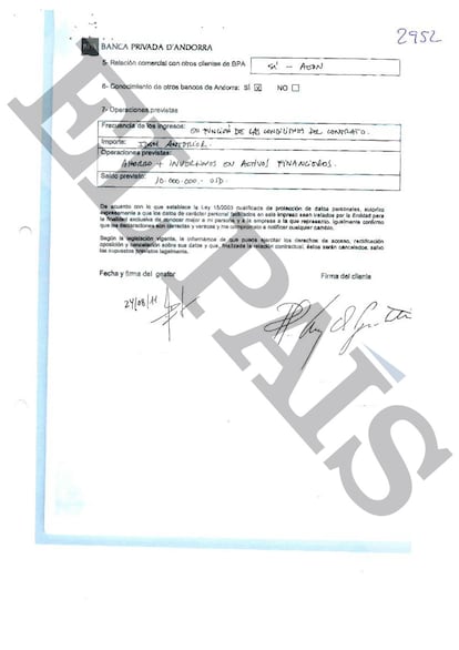 Documento interno de la BPA que acredita los planes de los padres del exministro de Panamá Demetrio Papadimitriu de ingresar 10 millones de dólares. 