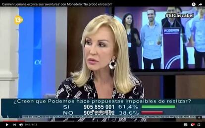 <strong>"[Zapatero] es como Forrest Gump, que fue casi presidente de EE UU por una chiripa"</strong><br> La experta en moda y dama de alta sociedad Carmen Lomana saltó a la fama tras aparecer en un programa de TVE diciendo aquello de la crisis afecta más a las personas ricas, porque "el pobre de siempre que ha estado pidiendo está acostumbrado", y las televisiones vieron en ella un filón. Telecinco la reclutó para hablar de política en La Noria e Intereconomía también la invitó a menudo a programas como 'Más se perdió en Cuba', donde soltó perlas como la que comparaba al expresidente Zapatero y Forrest Gump.