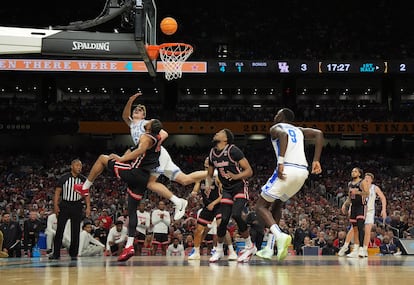 Cooper Flagg, en las semifinales del campeonato universitario contra Houston.