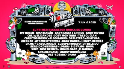 Este es el cartel con los artistas confirmados para el festival I Love Reggaeton Madrid.