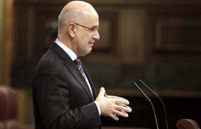 El portavoz de CiU, Antoni Duran i Lleida, en una intervención en el Congreso.