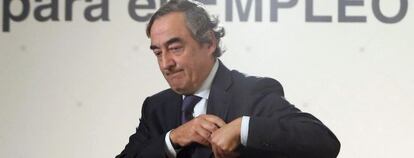 El presidente de CEOE, Juan Rosell,