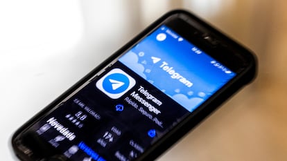 Imagen de la aplicación Telegram en un teléfono móvil.