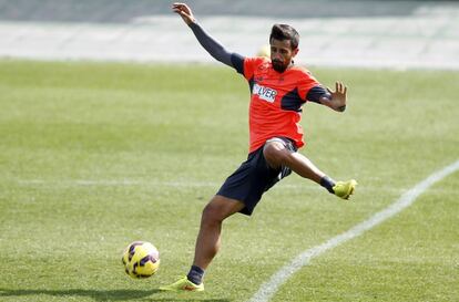 Márquez, durante un entrenamiento del Granada.