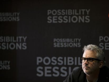 Alfonso Cuarón, em uma coletiva de imprensa na Ciudad de México