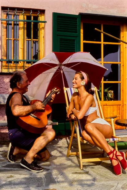 Aroma a sol, mar y limón: un clásico de las fragancias inspiradas en Portofino. Aquí, Christy Turlington en Italia, en 1992.