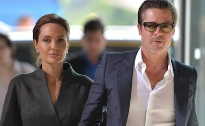 Angelina Jolie y Brad Pitt, en Londres en 2014.