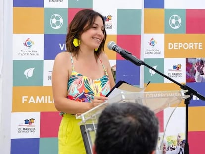 Camila Polizzi, durante un evento en la ciudad de Concepción, en enero de 2023, en una imagen compartida en sus redes sociales.
