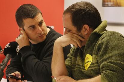 Quim Arrufat (esquerra) i David Fernández, en un acte recent