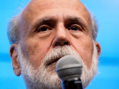 Ben Bernanke, durante la rueda de prensa ofrecida en Washington tras ganar el Nobel de Economía.
