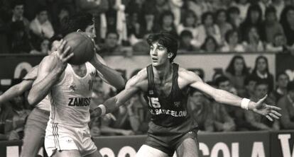 Epi y Fernando Martín, durante un duelo en 1985