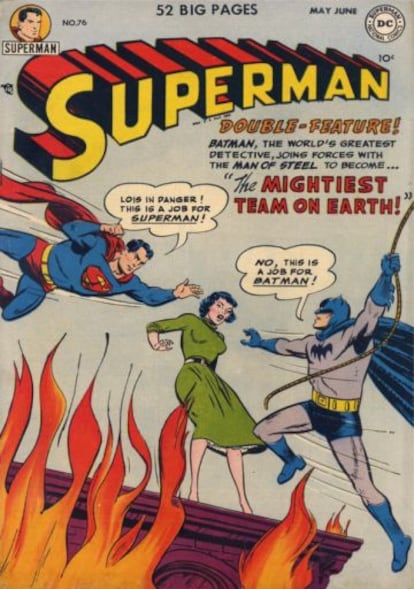 A versão mais clássica de Batman e Superman.