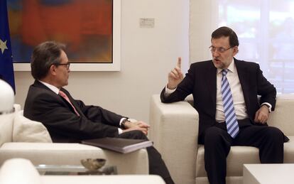Mas y Rajoy, en La Moncloa en 2014.
