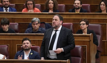 Oriol Junqueras, en la sesión inaugural de la legislatura en el Congreso, el pasado 21 de mayo.