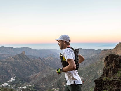 Caleb Olson, ganador de la prueba reina de la Transgrancanaria, en carrera. Fotos cedidas por la organización.