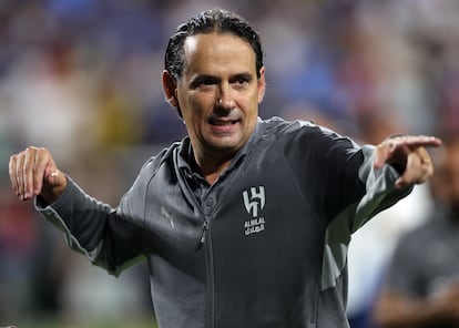 Simone Inzaghi, entrenador del Al-Hilal, durante el partido ante el Manchester City en el Mundial de Clubes el pasado lunes.