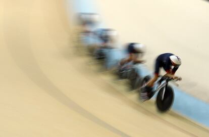 El equipo británico femenino en ciclismo en pista.