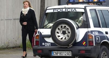 Marisol Yag&uuml;e, excaldesa de Marbella, a su llegada a la Audiencia Nacional.