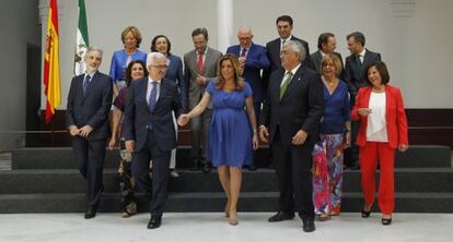 Nuevo Gobierno de Andalucía, este jueves, tras tomar posesión.