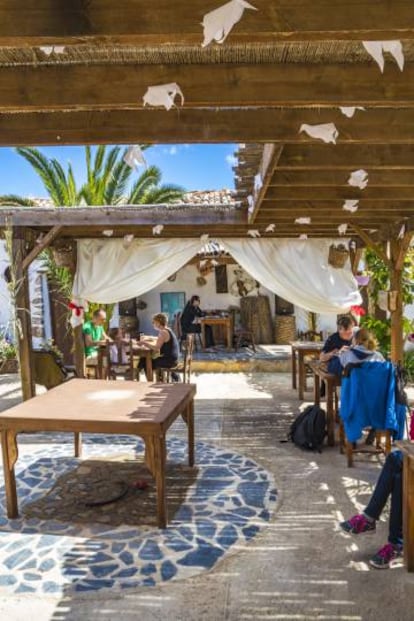 Una terraza en Betancuria (Fuerteventura).