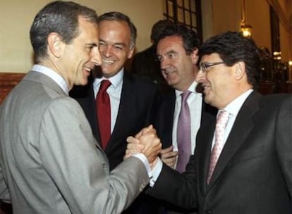 Los diputados del PP Costa, González Pons, Merino y Matarí, en el Congreso.