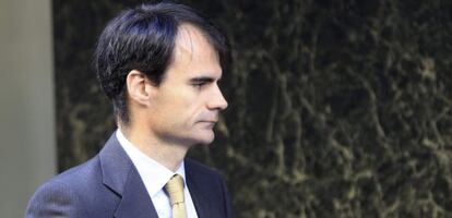 El juez Pablo Ruz, magistrado que instruye el "caso Gürtel", a su llegada a la sede de la Audiencia Nacional.