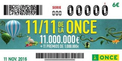 Sorteo 11 del 11 de la ONCE.