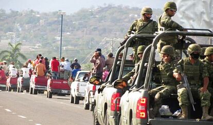 Militares en Michoac&aacute;n el pasado 10 de abril.