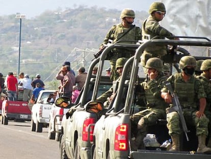 Militares en Michoacán el pasado 10 de abril.
