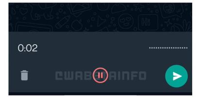 Pausa al grabar en WhatsApp Android