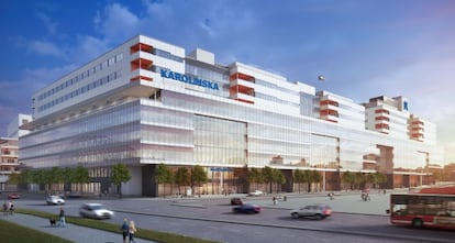 Proyecto del hospital Nuevo Karolinska Solna, todavía en construcción.